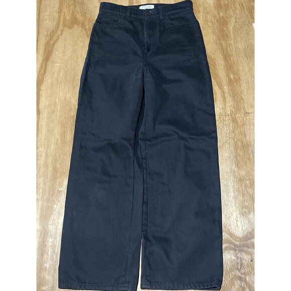 Los Angeles Atelier & Other Stories Women 2 Straight Jeans Black Button @h7 - Picture 1 of 6